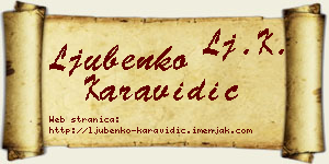 Ljubenko Karavidić vizit kartica